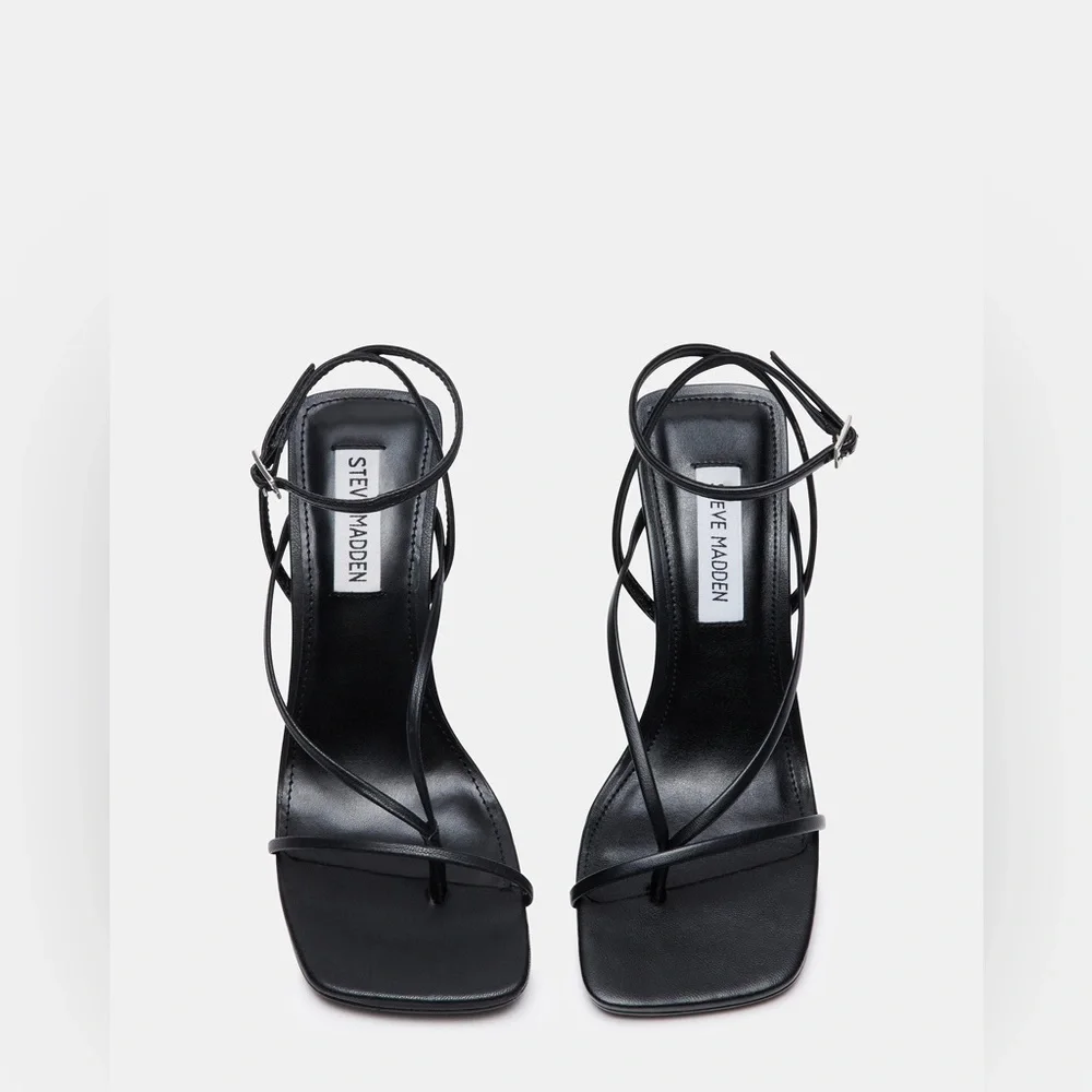 Steve Madden Black Heel Sandals - Picture 4 of 6